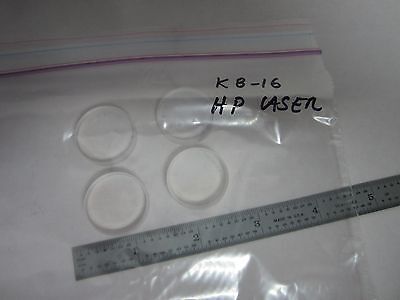 LOT 4 EA OPTICAL COATED LENSES from HP HELIUM NEON LASER OPTICS AS IS BIN#K8-16