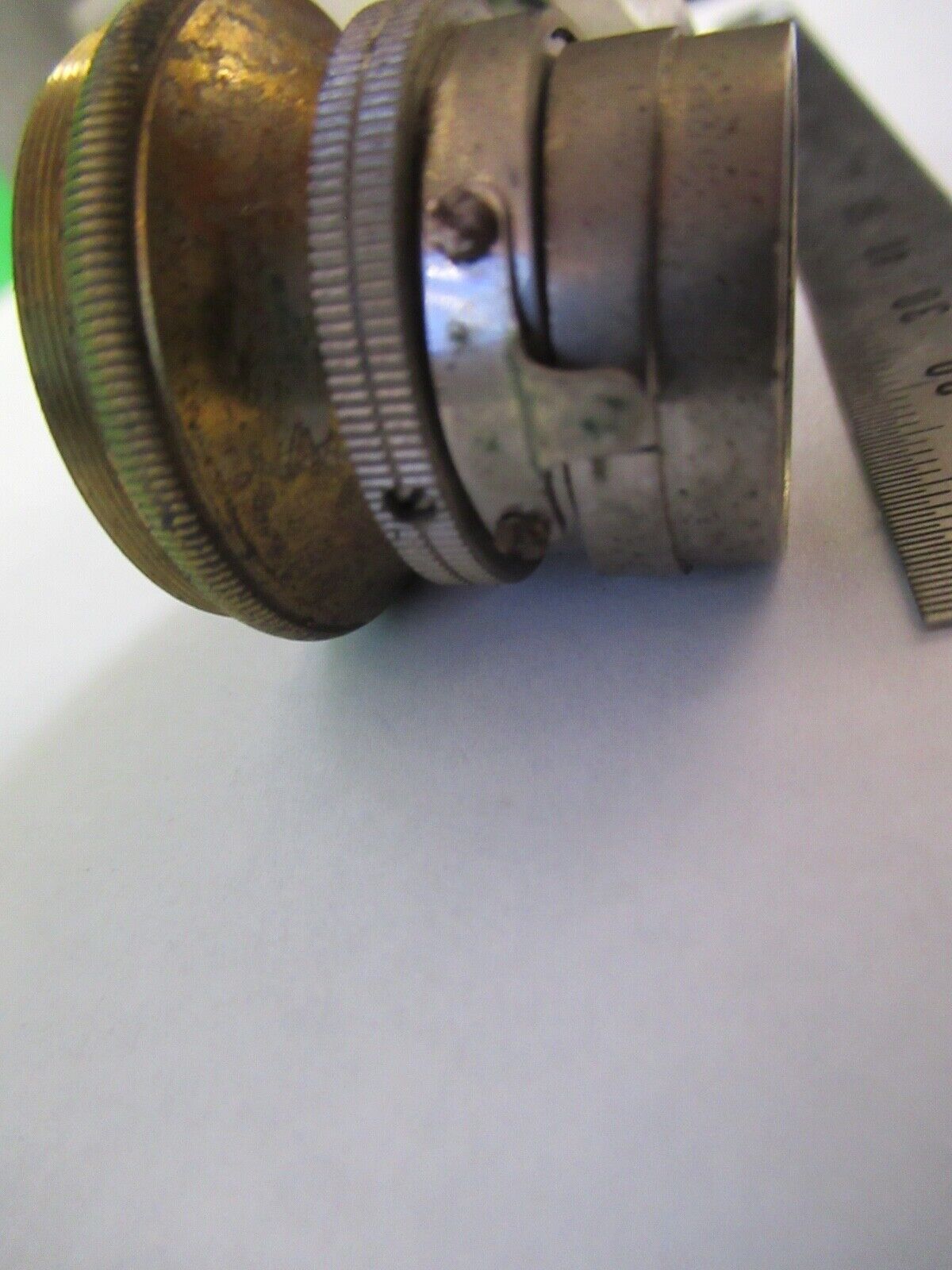 ANTIQUE BAUSCH LOMB NOSEPIECE DUAL MICROSCOPE PART AS PICTURED G5-A-45