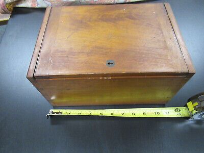 EMPTY WATSON UK LONDON WOOD CABINET ANTIQUE MICROSCOPE PART AS PICTURED #TB-5