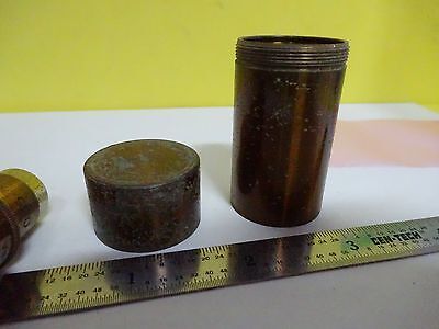 MICROSCOPE PART ANTIQUE OBJECTIVE BRASS BAUSCH LOMB OPTICS AS IS BIN#X3-42