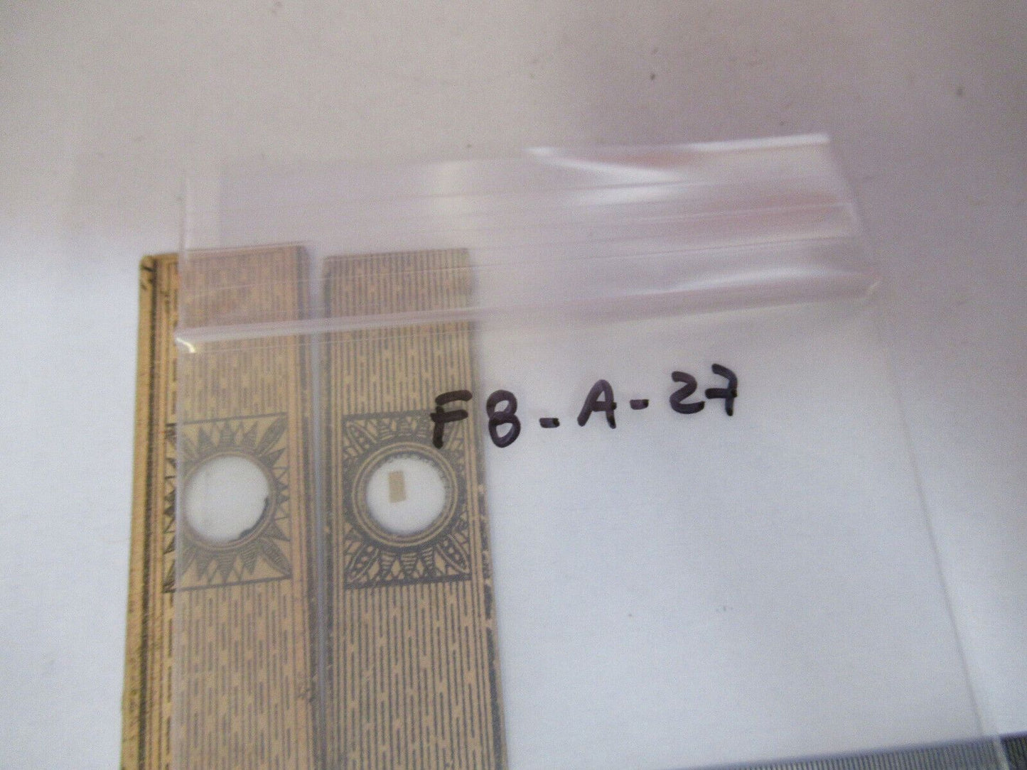 ANTIQUE VICTORIAN PREPARED SLIDE PAIR LONDON MICROSCOPE PART AS PICTURED F8-A-27