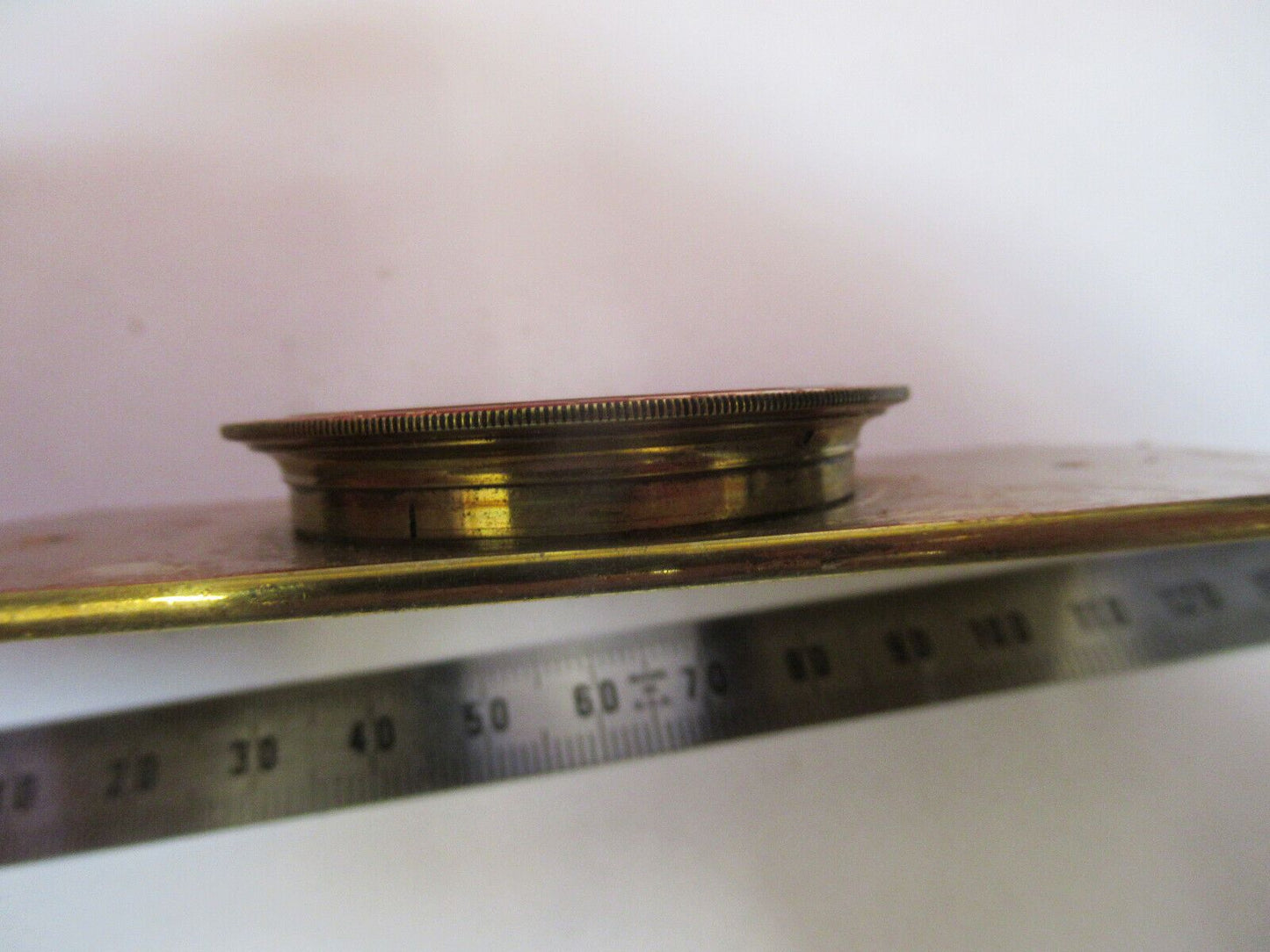 ANTIQUE BRASS COMPRESSORIUM  SLIDE UK MICROSCOPE PART AS PICTURED &S9-A-64