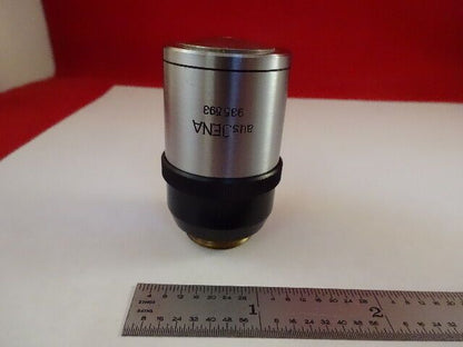 MICROSCOPE PART OBJECTIVE AUS JENA HI 100X POL PLANACHRO OPTICS AS IS #F2-A-7