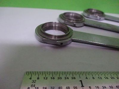 FOR PARTS MICROSCOPE OBJECTIVE LOT 3 EA HANDLES HOLDER ??  BIN#Y2-09