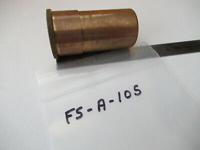 CARL ZEISS JENA "a" EMPTY BRASS OBJECTIVE CAN MICROSCOPE AS PICTURED &F5-A-105