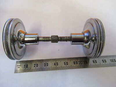 ANTIQUE SPENCER SET of KNOBS STAGE MICROSCOPE PART AS PICTURED P6-A-93