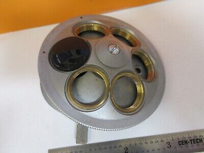 REICHERT AUSTRIA NOSEPIECE BRASS MICROSCOPE PART OPTICS AS PICTURED &11-B-08