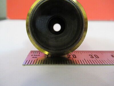 ANTIQUE BRASS LENS OPTICS OBJECTIVE MICROSCOPE PART LONDON AS PICTURED &87-FT-40