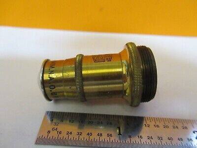 ANTIQUE BRASS SPENCER 44X OBJECTIVE MICROSCOPE OPTICS AS PICTURED &A3-B-78