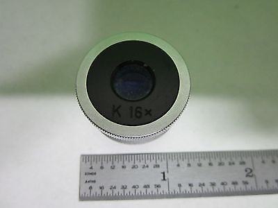 MICROSCOPE PART EYEPIECE ZEISS GERMANY K 16X LENS ?? OPTICS AS IS BIN#C3-L-23