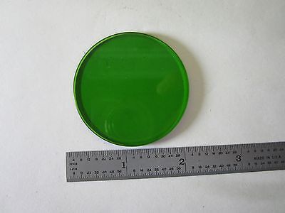 MICROSCOPE PART LEITZ GERMANY GREEN GLASS FILTER OPTICS AS IS BIN#15-B-11