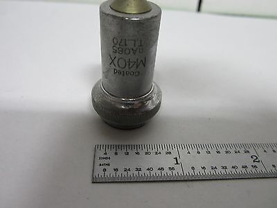 OPTICAL MICROSCOPE PART UNITRON OBJECTIVE M40X [dirty] OPTICS AS IS BIN#M8-48