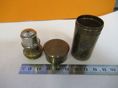 ANTIQUE BRASS ERNST LEITZ OBJECTIVE "6" MICROSCOPE PART AS PICTURED &F1-A-81