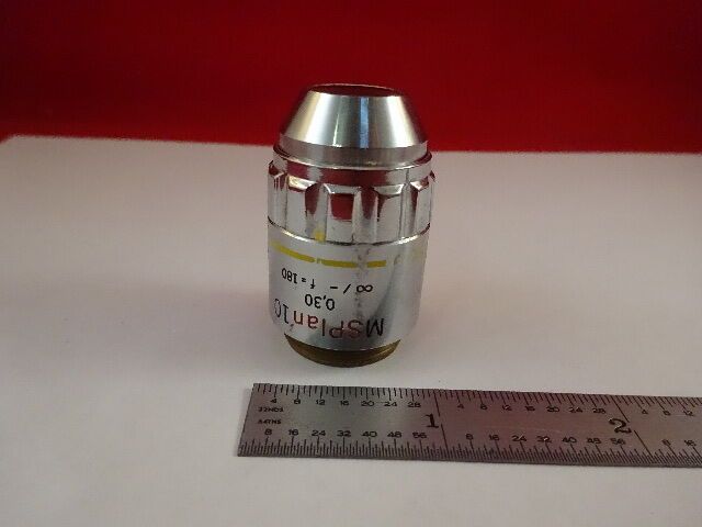 MICROSCOPE PART OBJECTIVE OLYMPUS JAPAN MSPLAN 10X OPTICS AS IS #F2-A-17