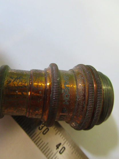 ANTIQUE BRASS BAUSCH LOMB  OBJECTIVE LENS MICROSCOPE PART AS PICTURED #22-A-56