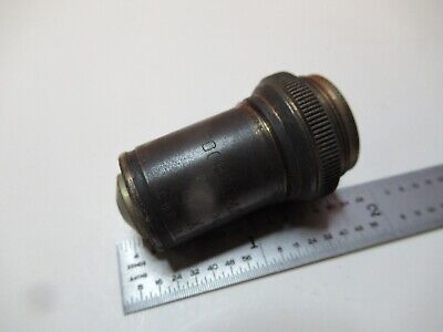 ANTIQUE BRASS OBJECTIVE BAUSCH LOMB APO 90X MICROSCOPE PART AS PICTURED &16-B-73