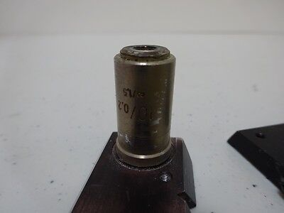 FOR PARTS MICROSCOPE PARTS CARL ZEISS OBJECTIVE 10X OPTICS  AS IS  BIN#K3-90