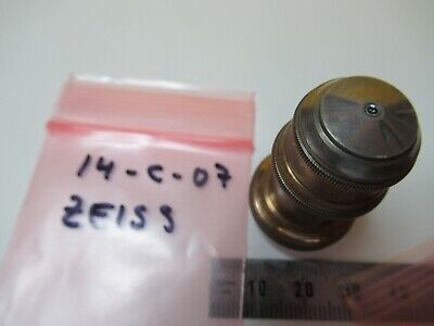 ANTIQUE BRASS OBJECTIVE ZEISS 39394 OPTICS MICROSCOPE as pictured &14-C-07