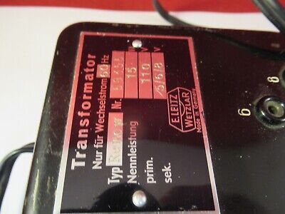 MICROSCOPE PART LEITZ GERMANY POWER SUPPLY TRANSFORMER OPTICS AS PICTURED 8-B-04