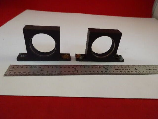 CARL ZEISS GERMANY LOT 2 EA MOUNTED LENS OPTICS MICROSCOPE PART AS IS H1-C-32