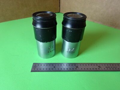 MICROSCOPE PART OPTICAL LOT EYEPIECES OCULAR SPENCER AO 9X OPTICS AS IS #L5-B-14