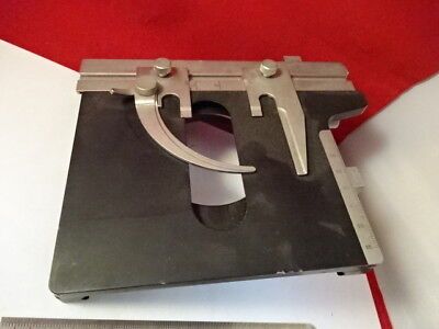 GERMANY LEITZ STAGE SPECIMEN TABLE MICROMETER MICROSCOPE PART OPTICS &AC-B-21