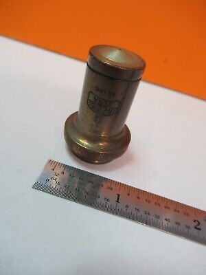 ANTIQUE BRASS CARL ZEISS 90X JENA OBJECTIVE MICROSCOPE PART AS PICTURED &7B-B-43