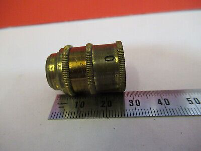 ANTIQUE BRASS NACHET OBJECTIVE FRANCE MICROSCOPE PART AS PICTURED &F6-B-23