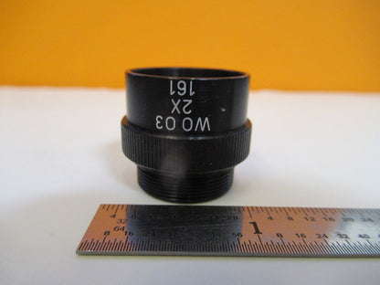 M-M 2X OBJECTIVE MICROSCOPE PART OPTICS AS PICTURED &A7-A-72