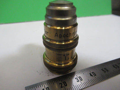 ANTIQUE BRASS ERNST LEITZ APO 3mm OBJECTIVE MICROSCOPE PART AS PICTURED #H3-A-57