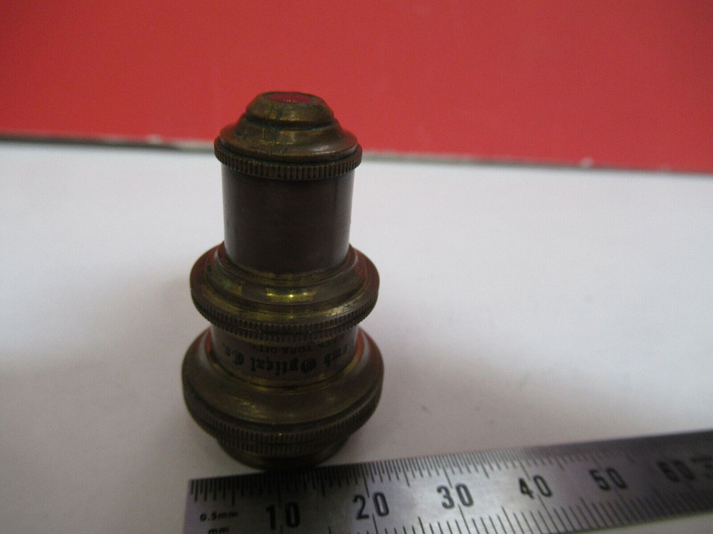 FOR PARTS BRASS OBJECTIVE ANTIQUE BAUSCH LOMB MICROSCOPE AS PICTURED 81-B-25