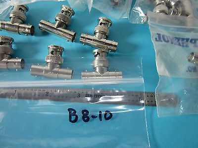 LOT 14 PCS BNC RF MICROWAVE CONNECTORS T BNC AS IS  BIN#B8-10