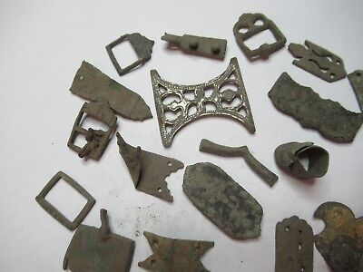 ANTIQUE BRASS BRONZE LOT MEDIEVAL ??? from EUROPE BOG FIND AS PICTURED &3-DT-11