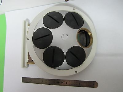 MICROSCOPE NOSEPIECE LEICA DMR 561020 + PLUGS WITHOUT OPTICS BIN#F3-53 i