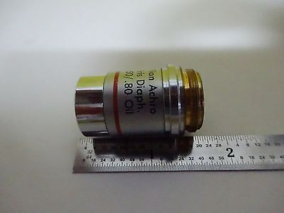 MICROSCOPE PART OBJECTIVE REICHERT PLAN ACHRO IRIS DIAPHRAGM 50X OPTICS BN#W6-09