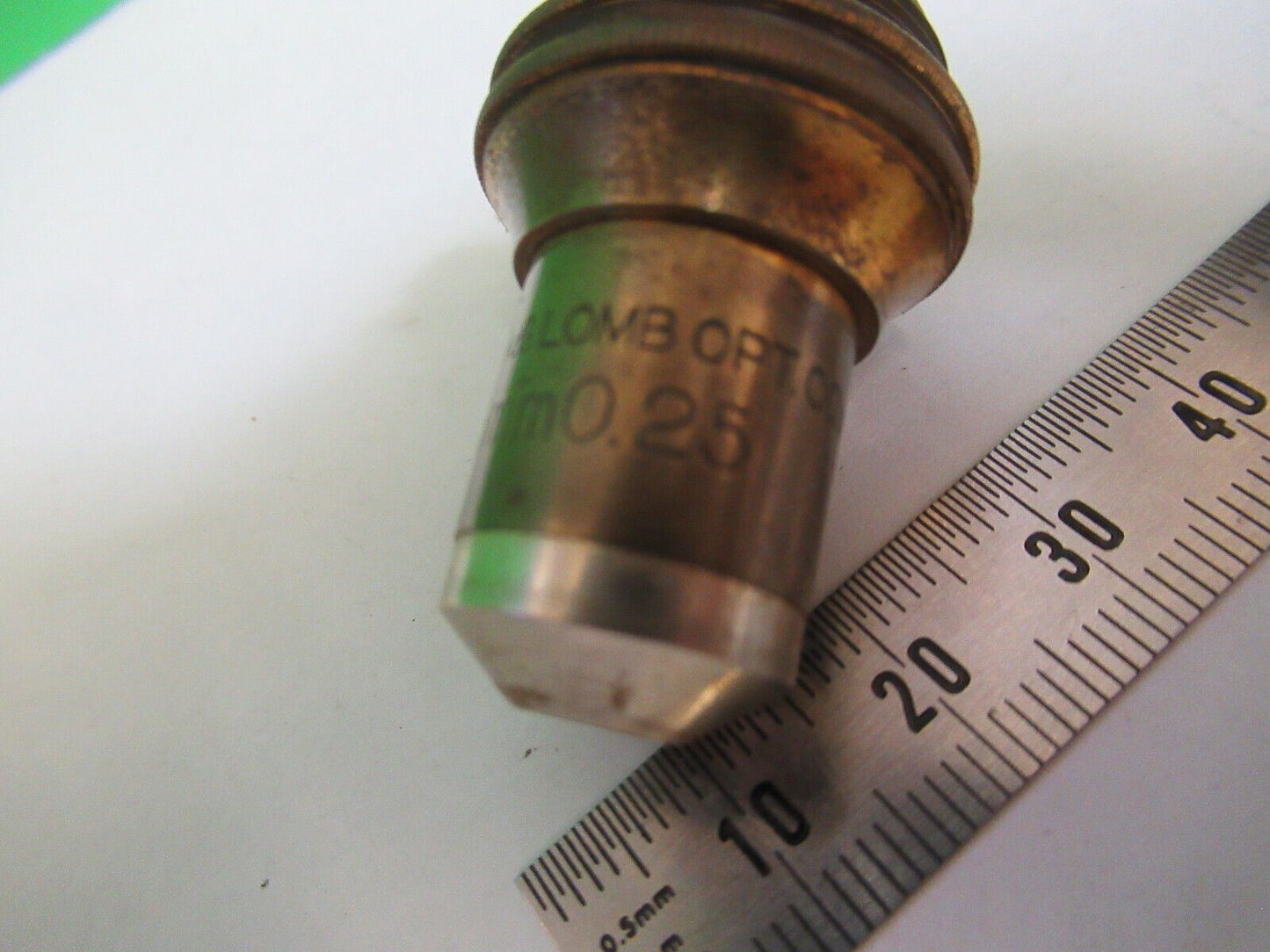 ANTIQUE BRASS BAUSCH LOMB  OBJECTIVE 10X MICROSCOPE PART AS PICTURED Z5-A-42