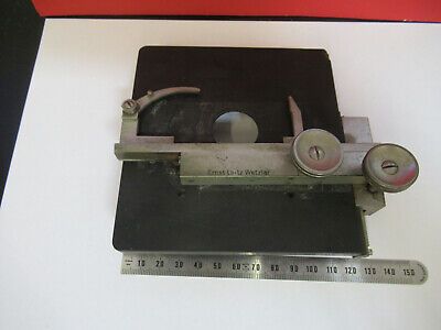 ANTIQUE LEITZ WETZLAR GERMANY STAGE X-Y MICROSCOPE PART AS PICTURED &B1-B-12