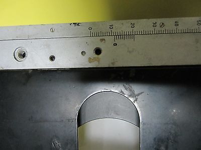 MICROSCOPE PART LEITZ WETZLAR GERMANY STAGE TABLE MICROMETER AS IS BIN#T8-05