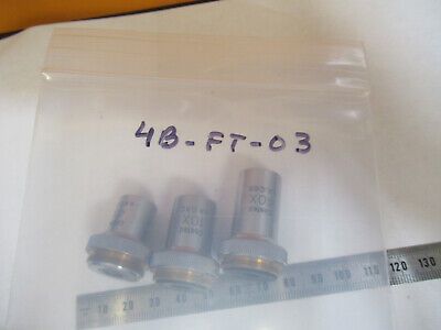 UNITRON JAPAN LOT OBJECTIVE 3  LENSES MICROSCOPE PART AS PICTURED 4B-FT-03