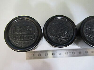 LOT 3 EA EMPTY PLASTIC SPENCER OBJECTIVE CANS MICROSCOPE AS PICTURED &Q9-A-10