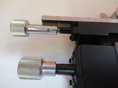 ANTIQUE JAPAN STAGE CLIPS XY MICROMETER MICROSCOPE PART AS PICTURED &FT-1-A-45