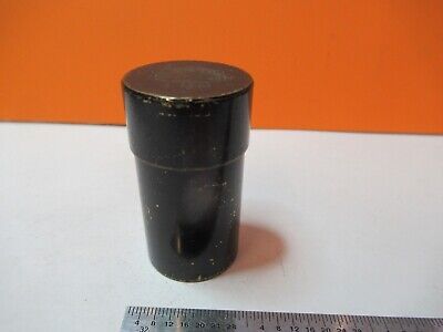 ANTIQUE BRASS EMPTY OBJECTIVE CAN LEITZ WETZLAR MICROSCOPE PART AS PIC &7B-B-103