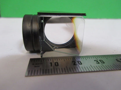 OLYMPUS JAPAN GLASS PRISM + LENS HEAD OPTICS MICROSCOPE PART AS PICTURED W5-B-47