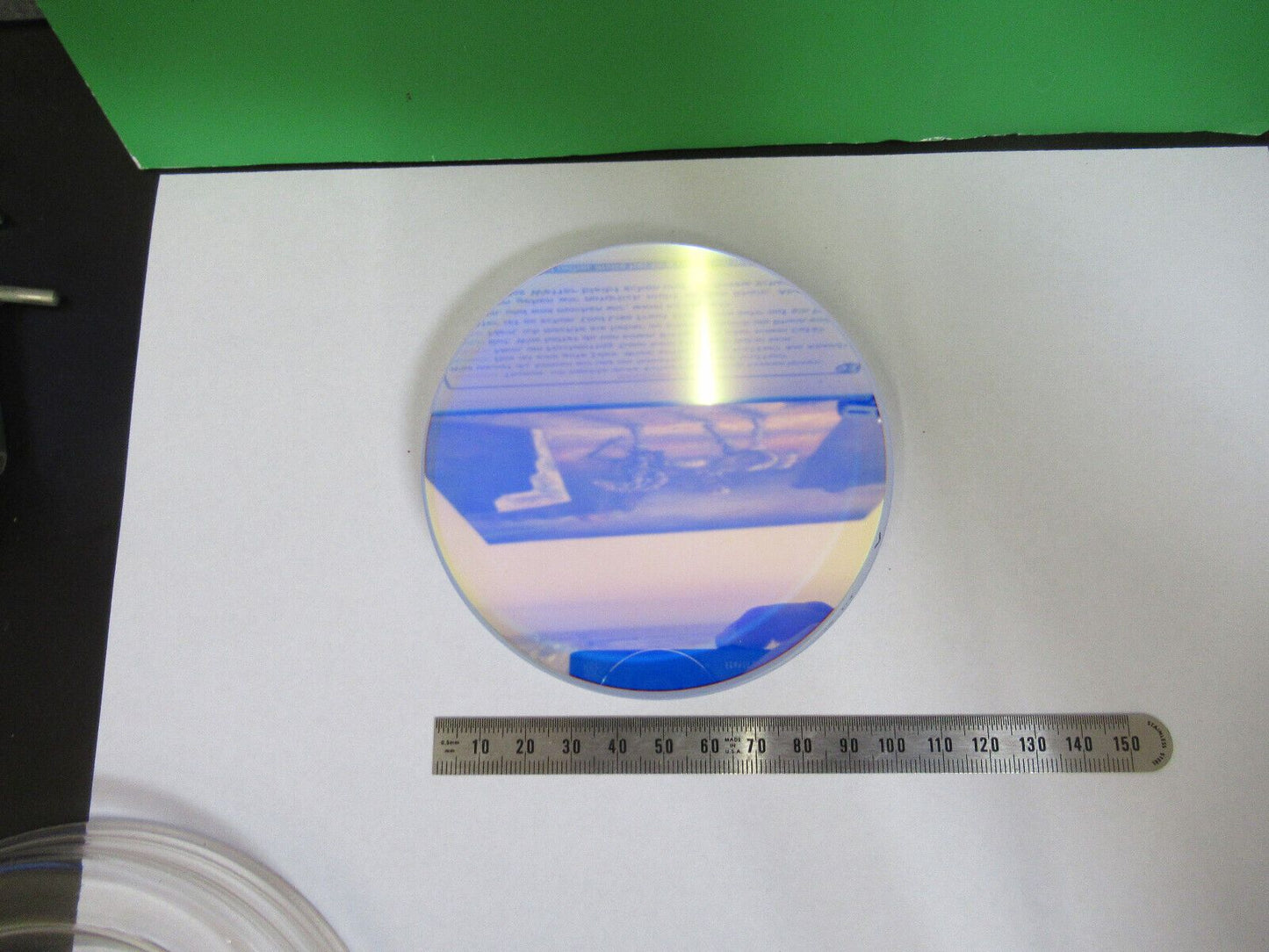 OPTICAL FLAT FUSED SILICA COATED LASER OPTICS AS PICTURED &R7-B-08x