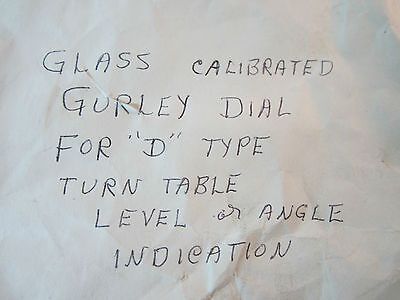 OPTICAL GLASS CALIBRATED GURLEY DIAL TURN TABLE OPTICS BIN#15