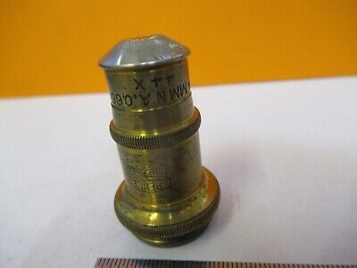 ANTIQUE BRASS OBJECTIVE 44X SPENCER OPTICS MICROSCOPE PART AS PICTURED #7B-B-115