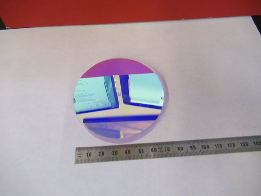 OPTICAL WEIRD FLAT DICHROIC COATING HOLED OPTICS AS PICTURED Q4-A-24