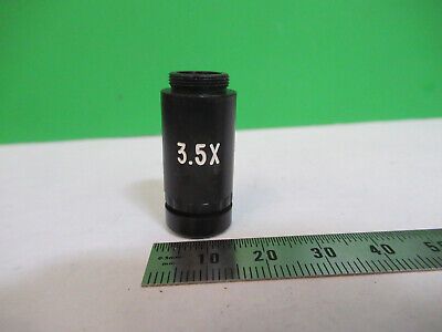 MEIJI 3.5X SMALL DIAMETER OBJECTIVE OPTICS MICROSCOPE PART AS PICTURED #R7-B-61