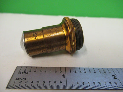 ANTIQUE SPENCER BUFFALO BRASS OBJECTIVE 10X MICROSCOPE PART AS PICTURED &80-A-13