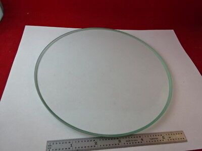 LARGE GLASS STAGE TABLE BEVELED STEREO MICROSCOPE PART AS IS #F3-A-12